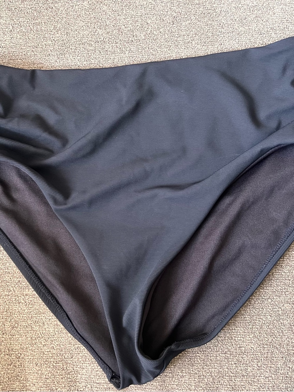 Time and Tru Black High-Waist Swim Bottoms